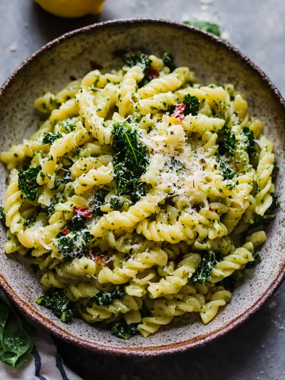 Kale Pasta With Lemon