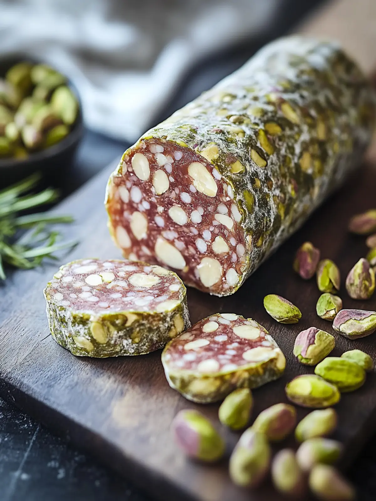 No-Bake Pistachio Salami
