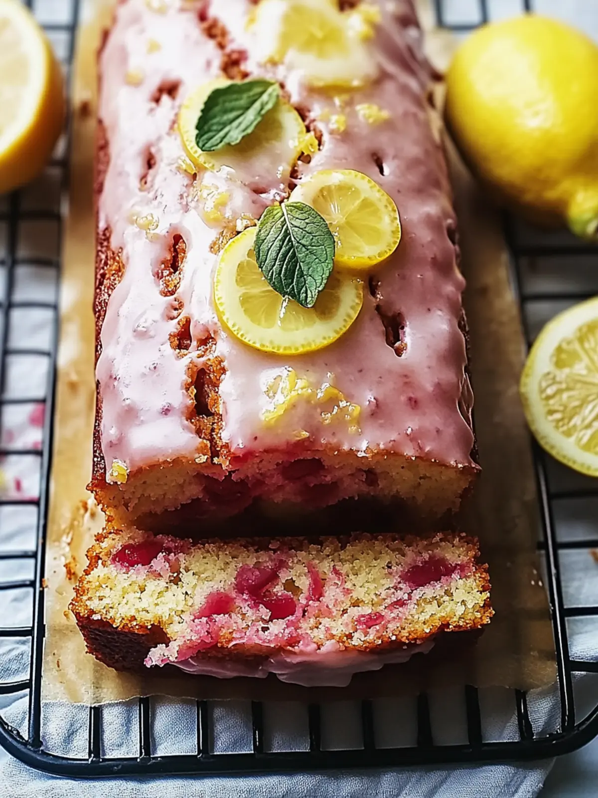 Lemon Rhubarb Sunshine Loaf