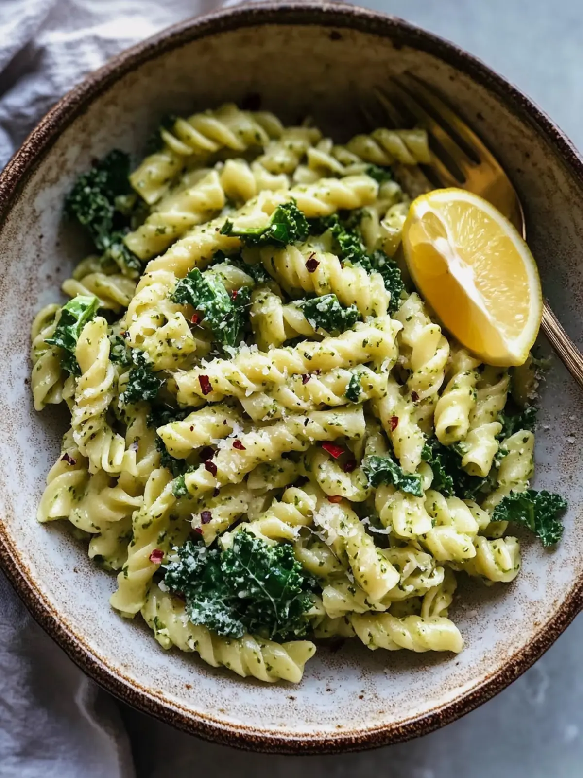 Kale Pasta With Lemon