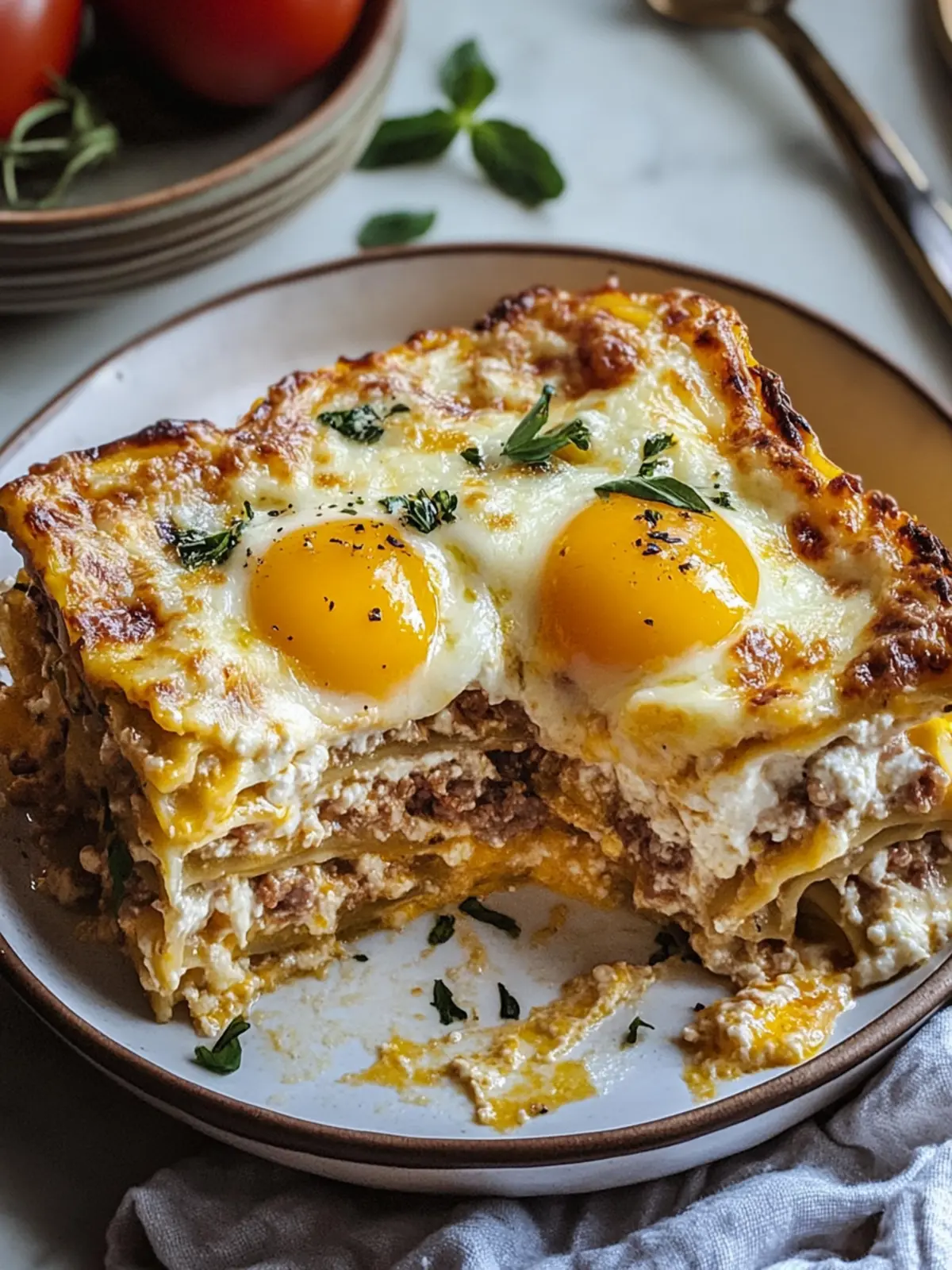 Savory Breakfast Lasagna
