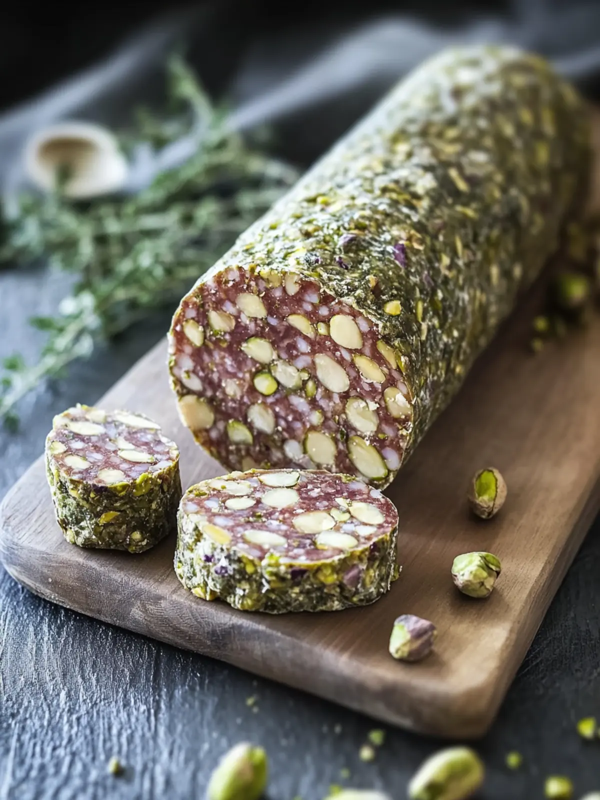 No-Bake Pistachio Salami