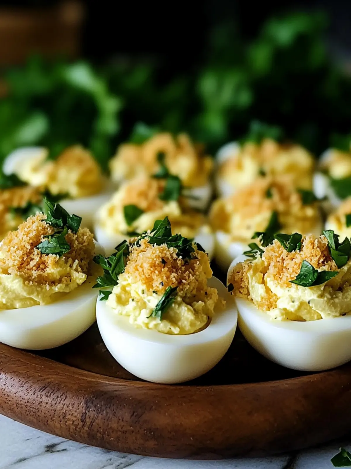 Caesar Salad Deviled Eggs