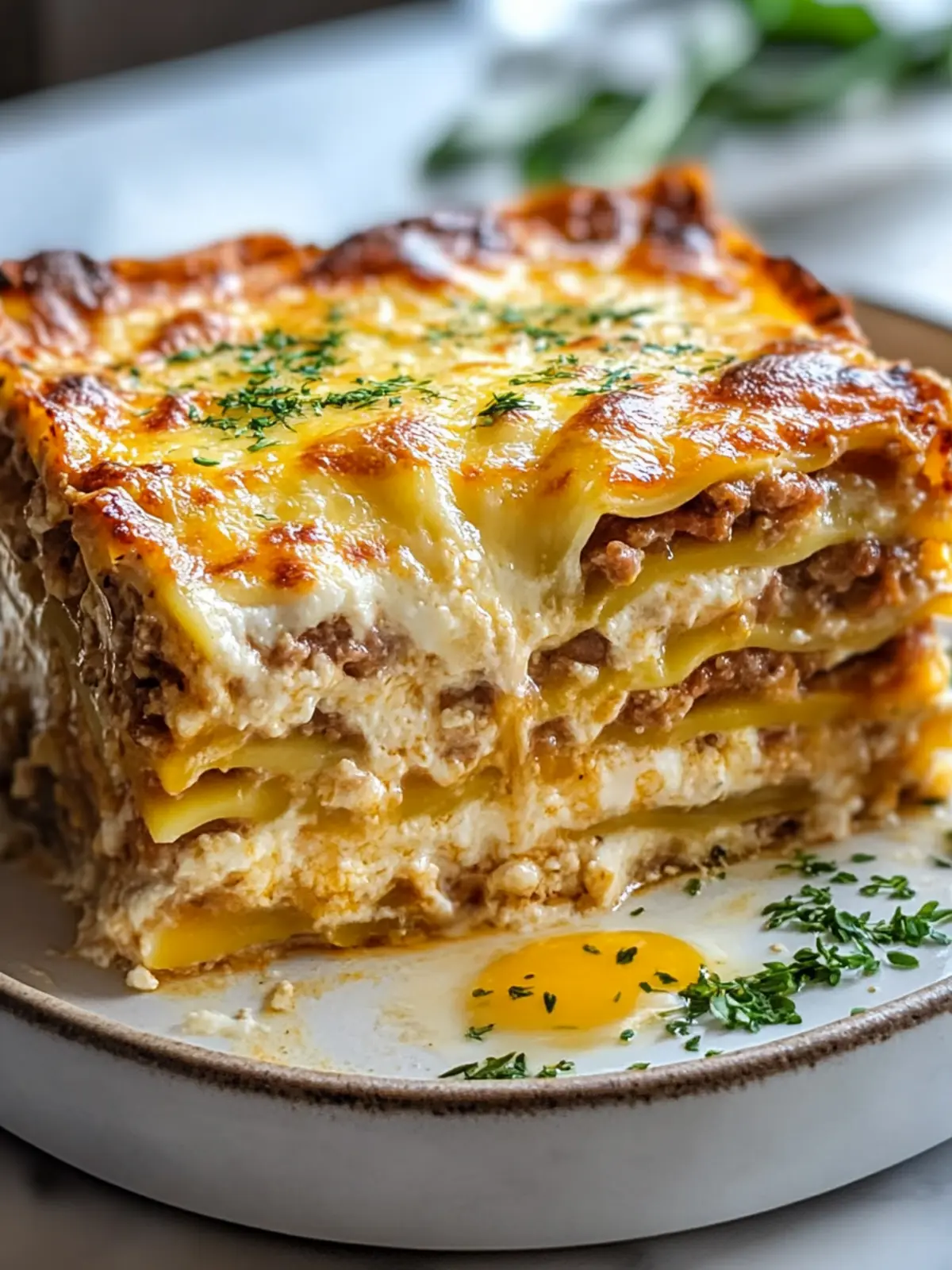 Savory Breakfast Lasagna