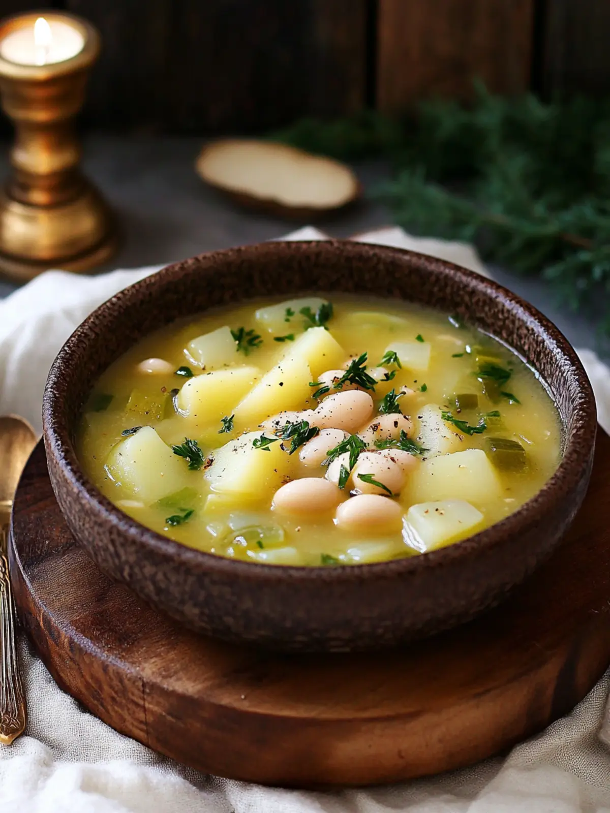 Potato, Leek and White Bean Soup