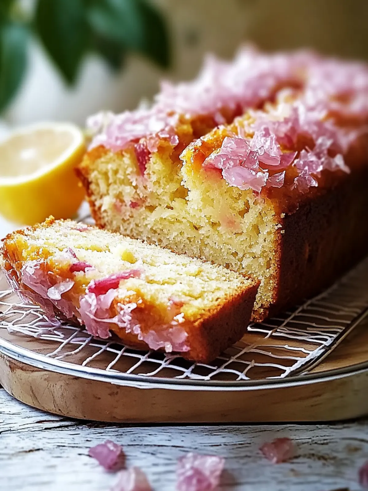 Lemon Rhubarb Sunshine Loaf