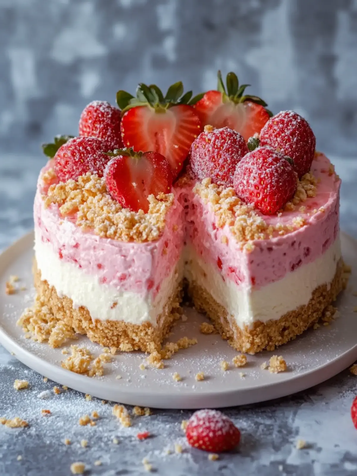 Strawberry Crunch Cheesecake