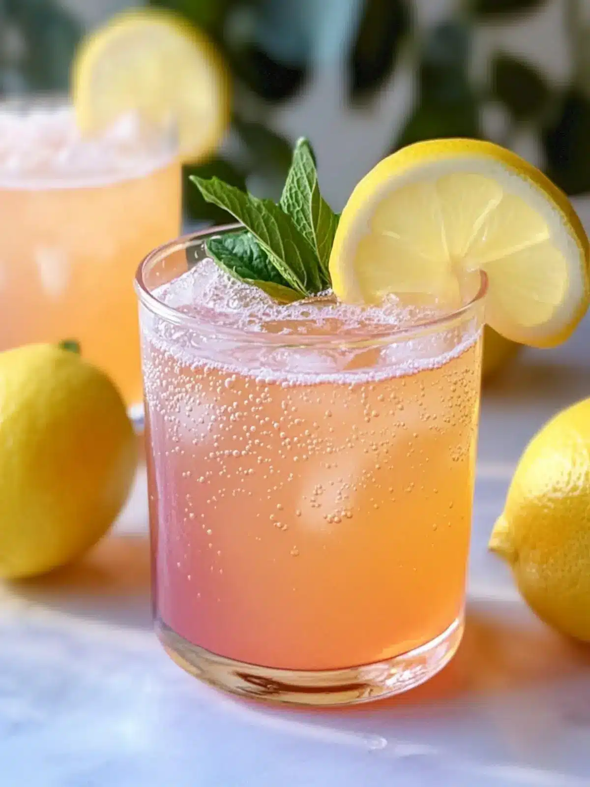Honey Lemon Pink Soda