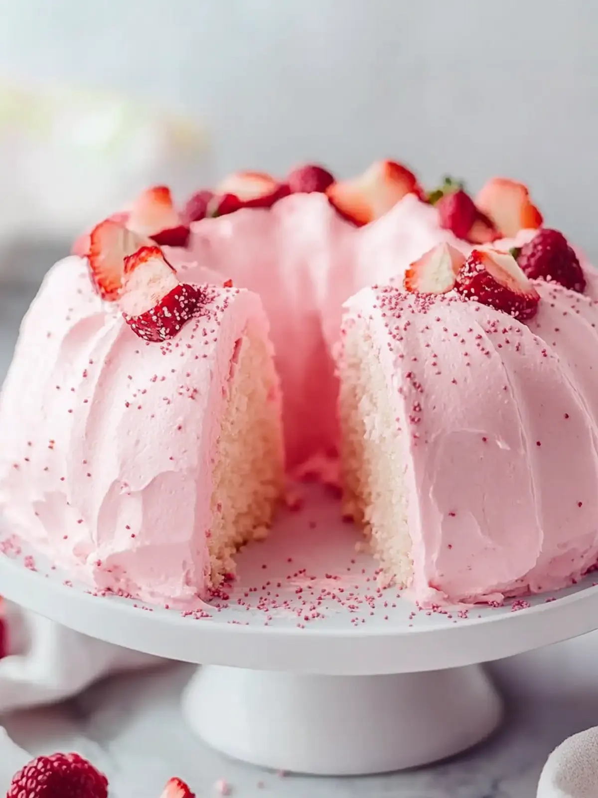 Pink Angel Food Cake