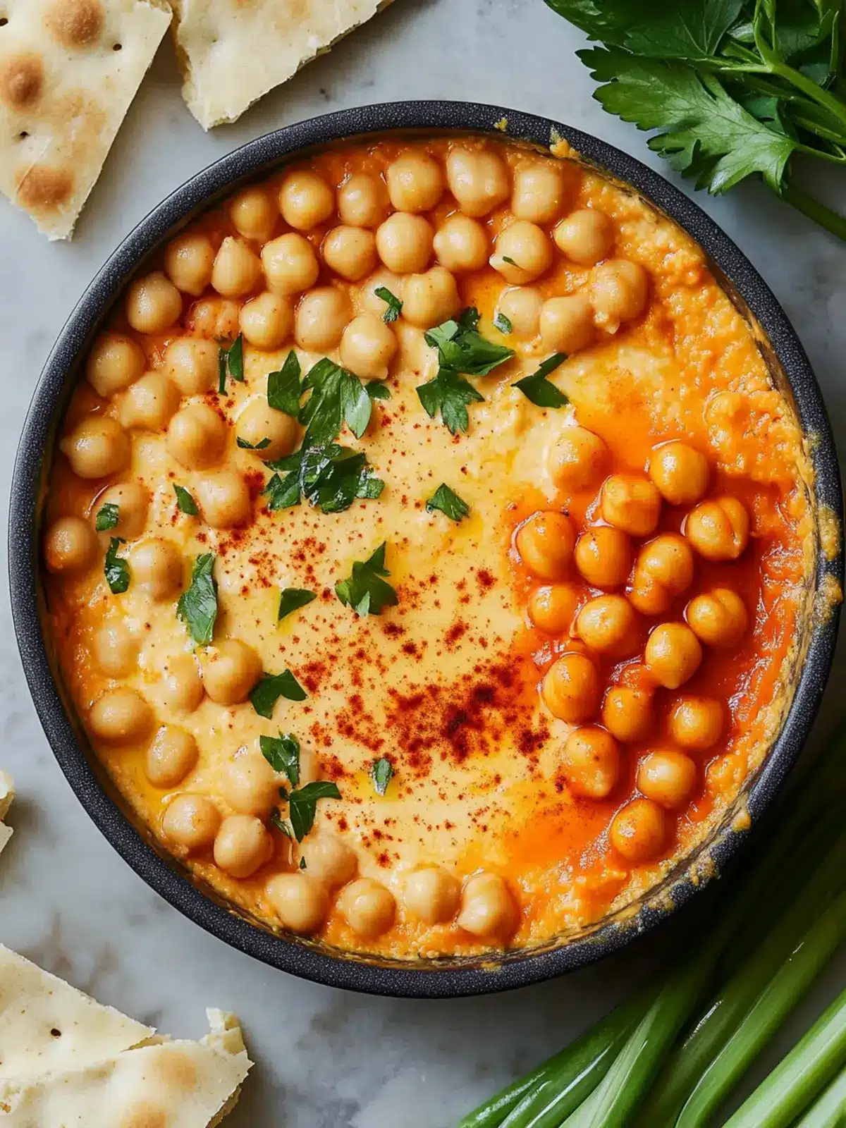 Spicy Buffalo Chickpea Dip