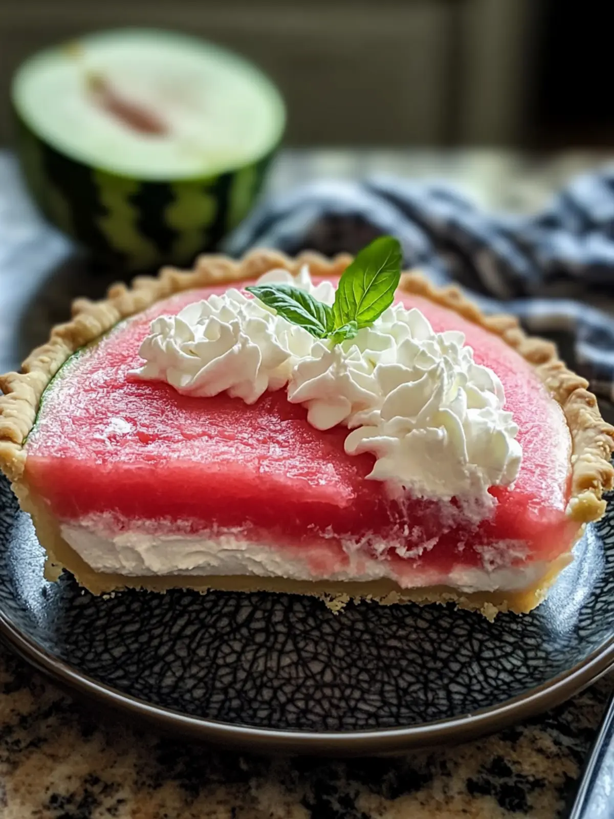 Fluffy Watermelon Pie