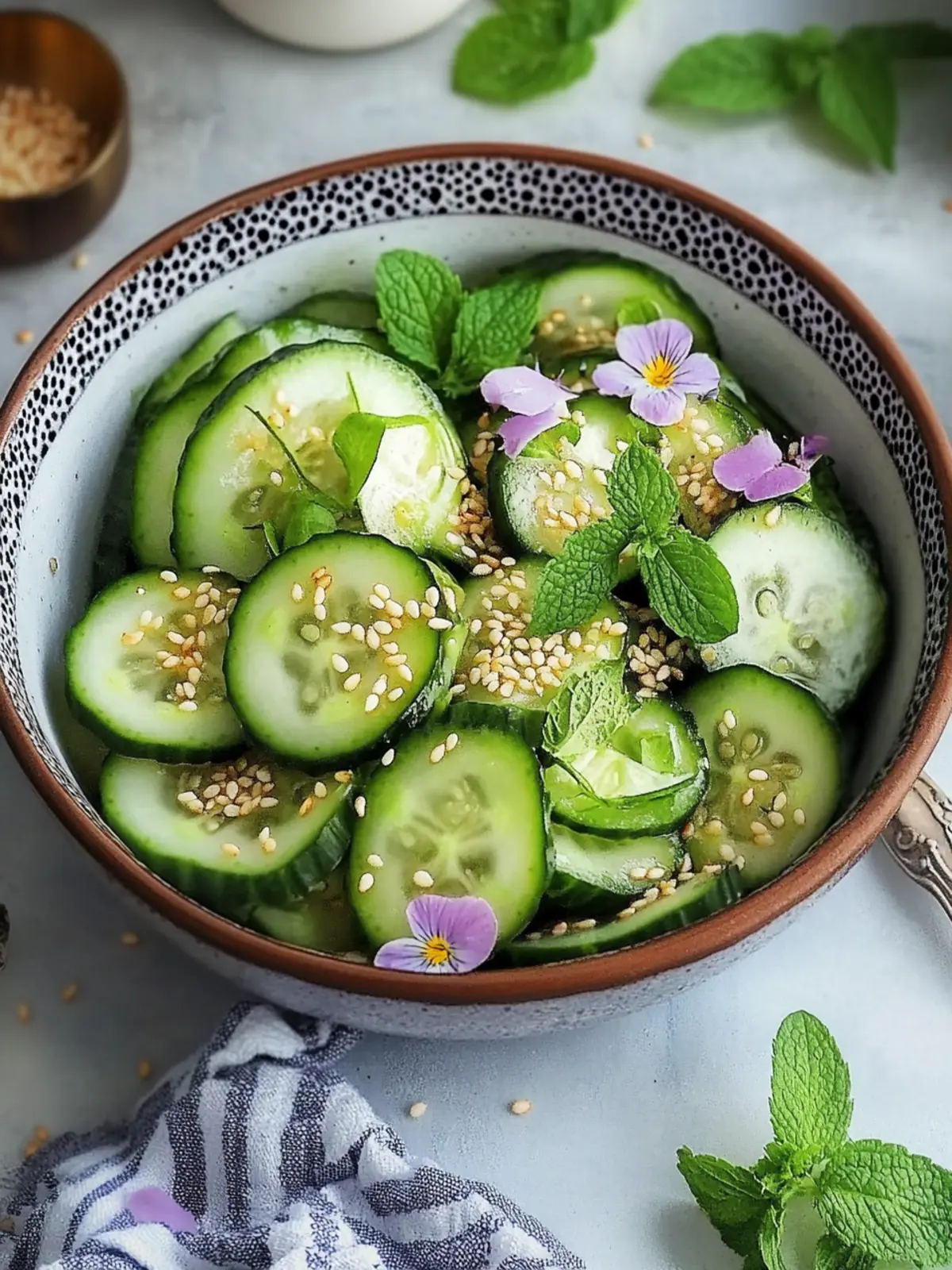 Vibrant Sesame Cucumber Salad