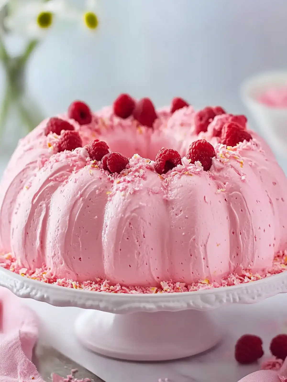 Pink Angel Food Cake