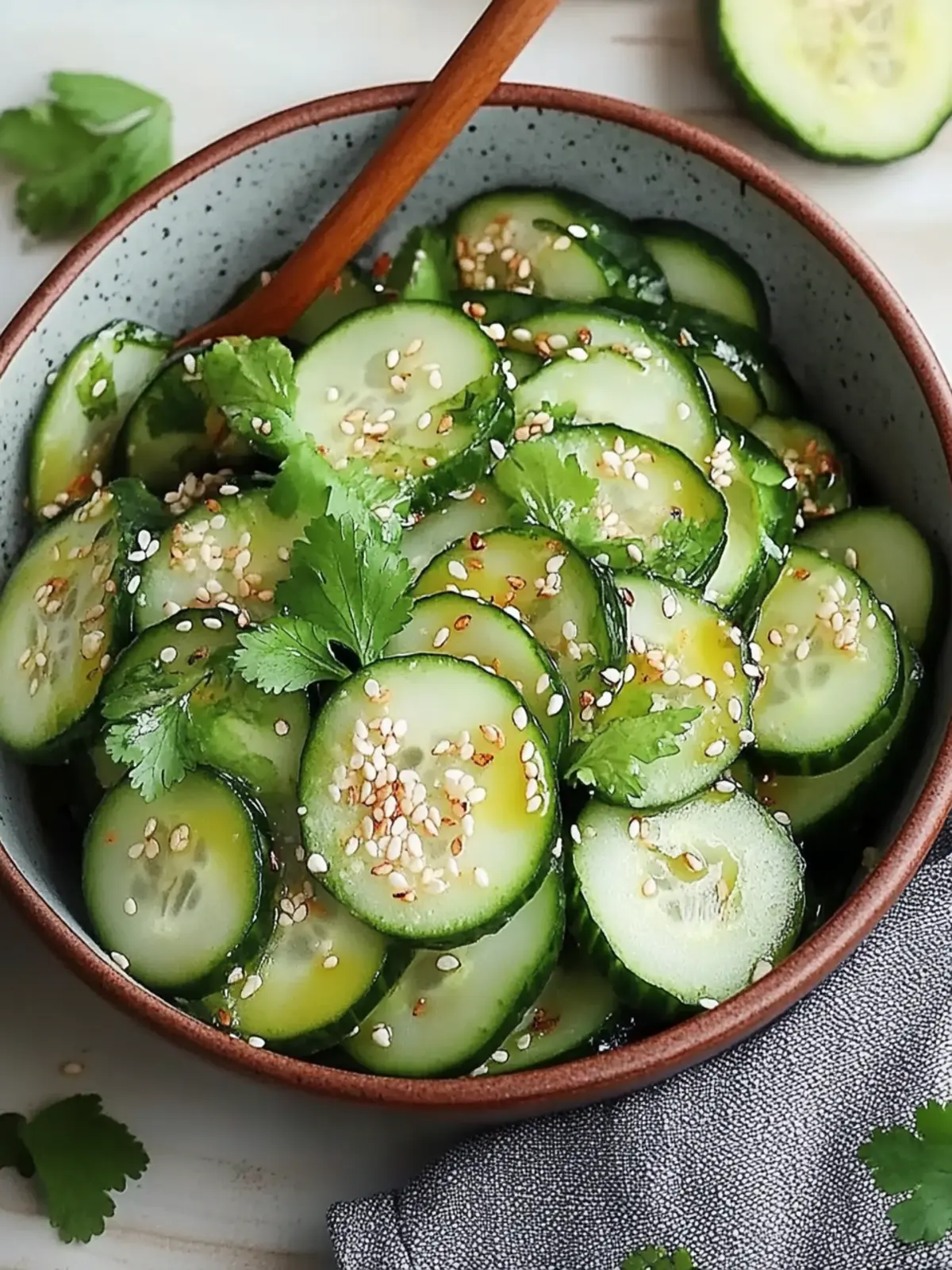 Vibrant Sesame Cucumber Salad
