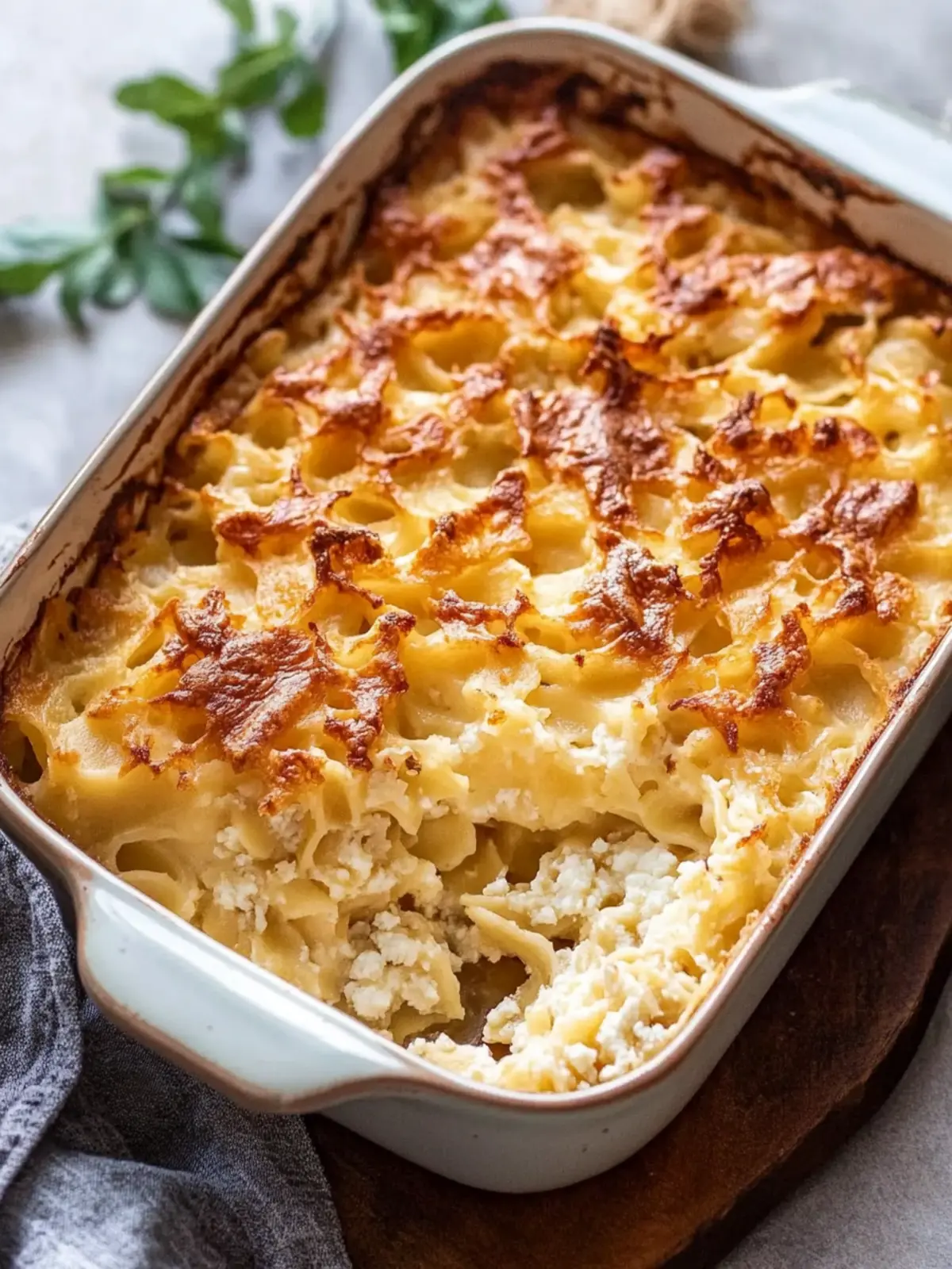 Noodle Kugel with Cottage Cheese