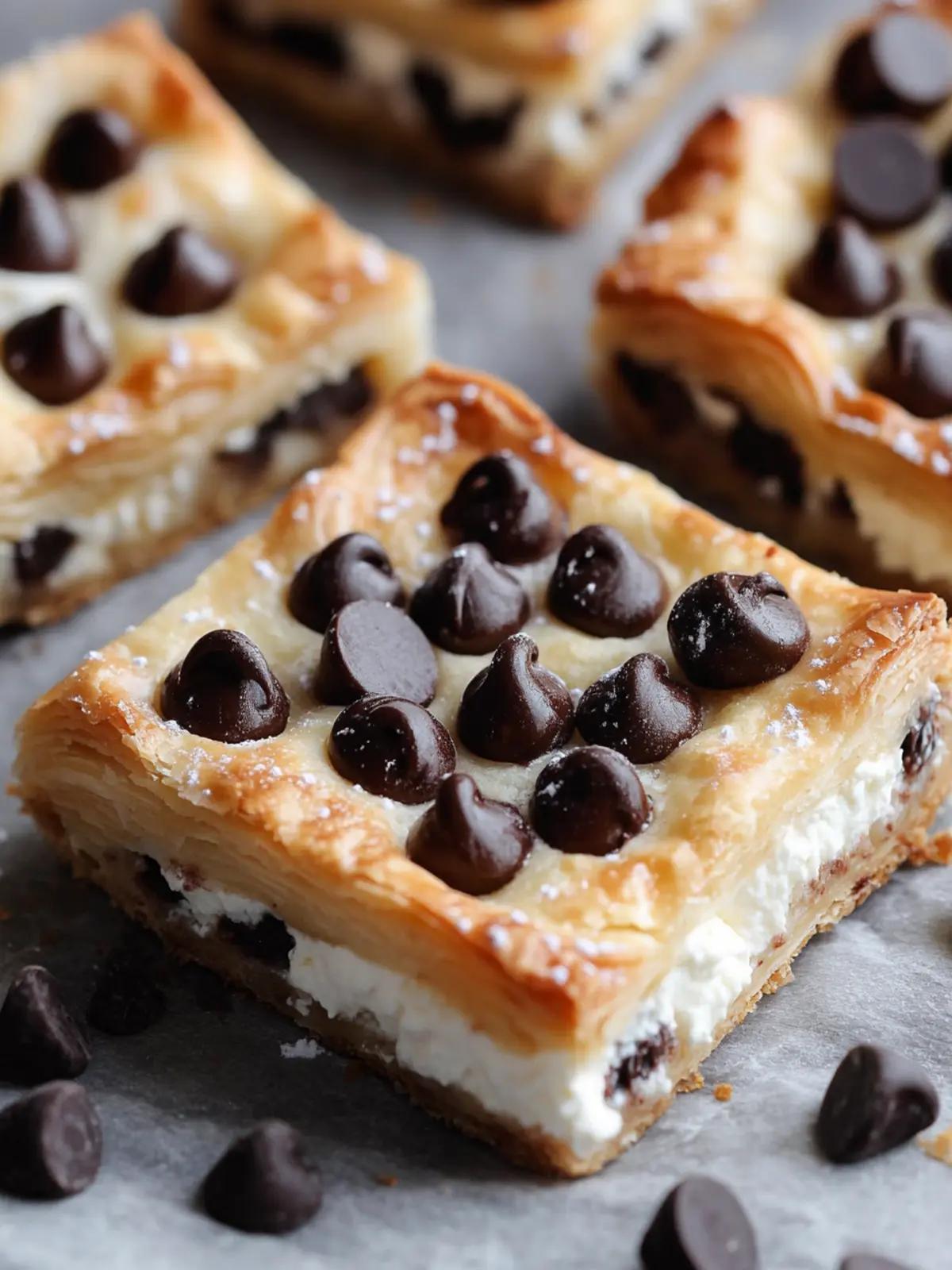 Ricotta Chocolate Chip Pastry Squares