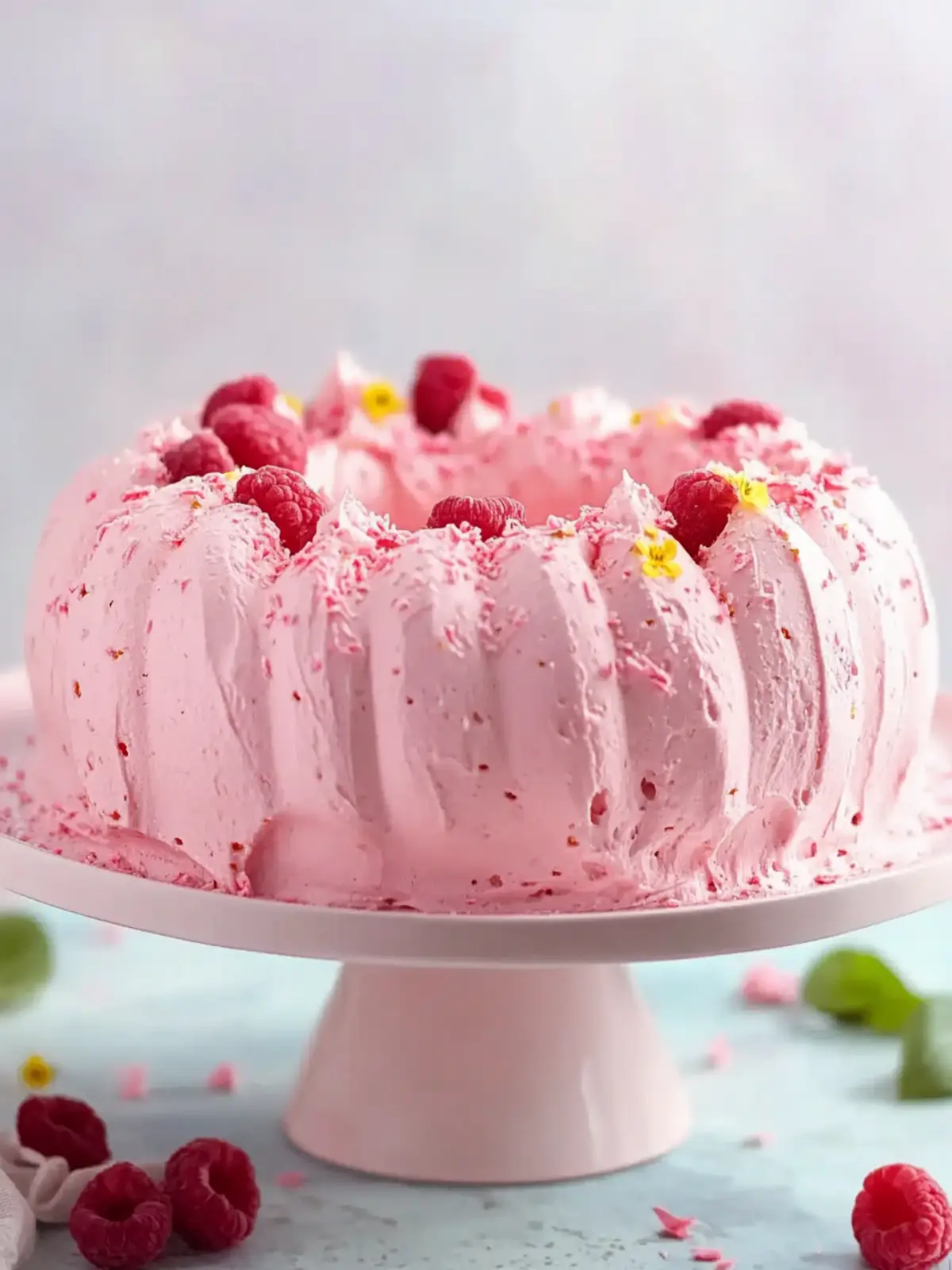 Pink Angel Food Cake