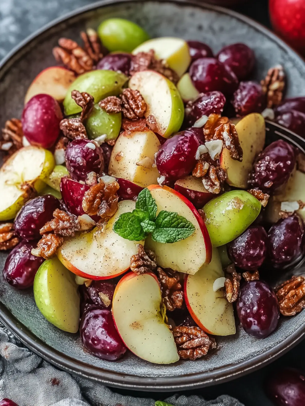 Cinnamon Apple Grape Salad
