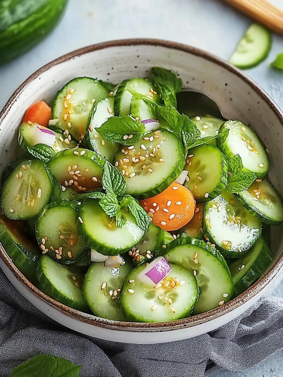 Vibrant Sesame Cucumber Salad