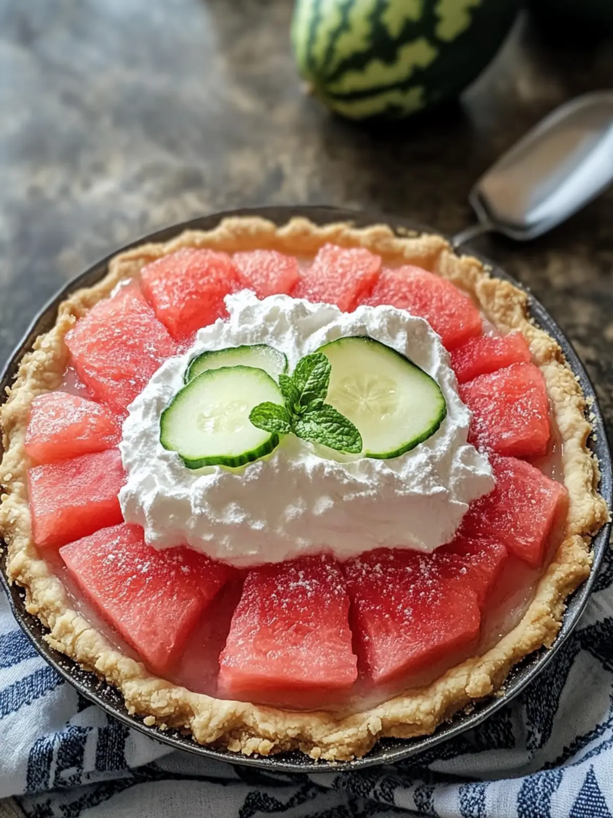 Fluffy Watermelon Pie
