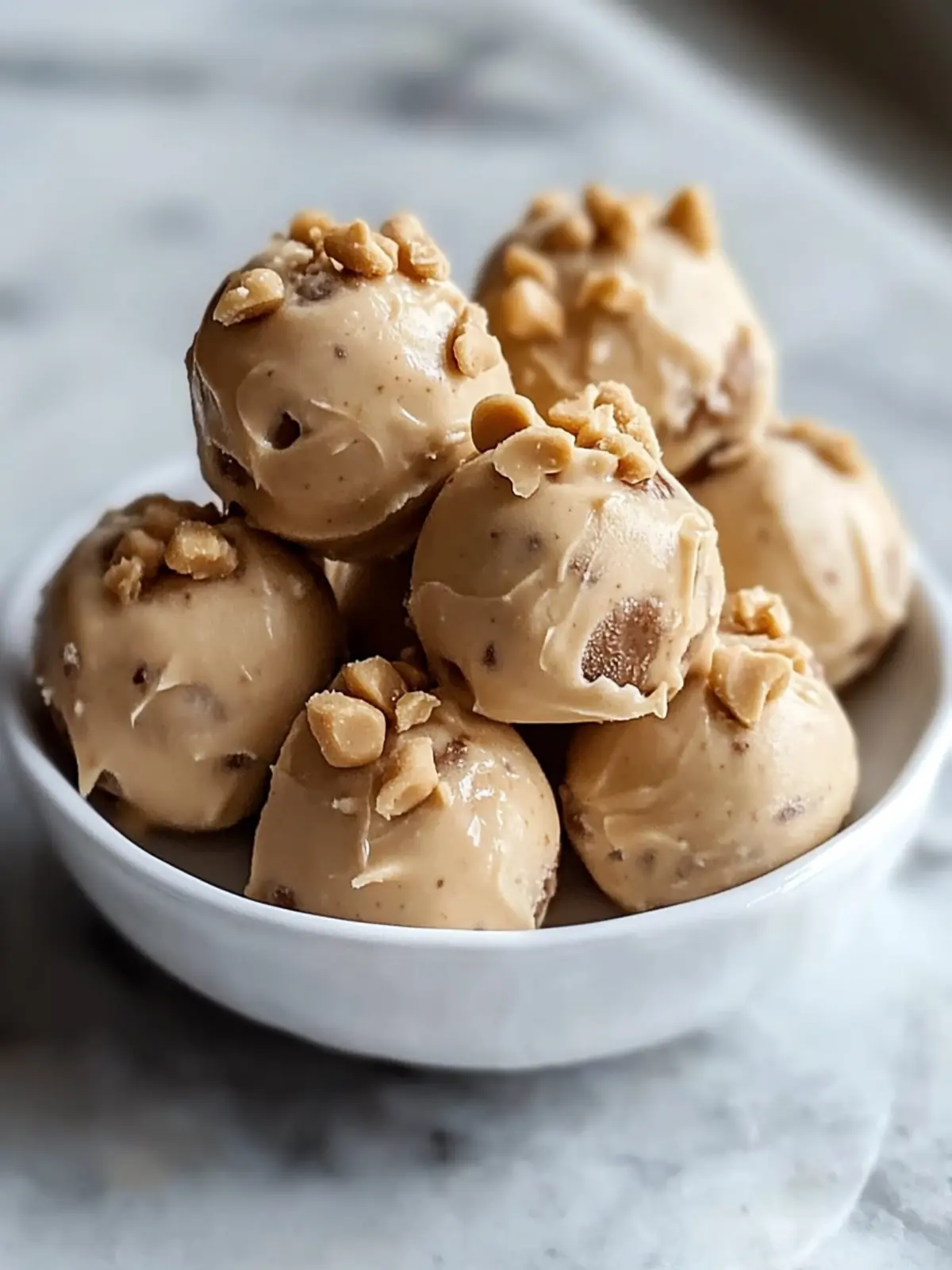 Frozen Greek yogurt peanut butter bites