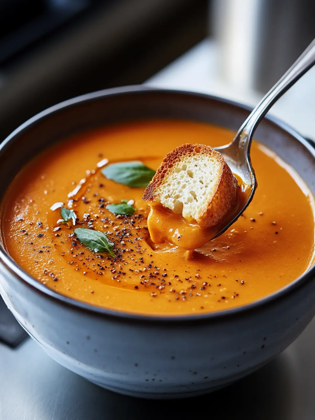 Roasted Red Pepper Gouda Soup