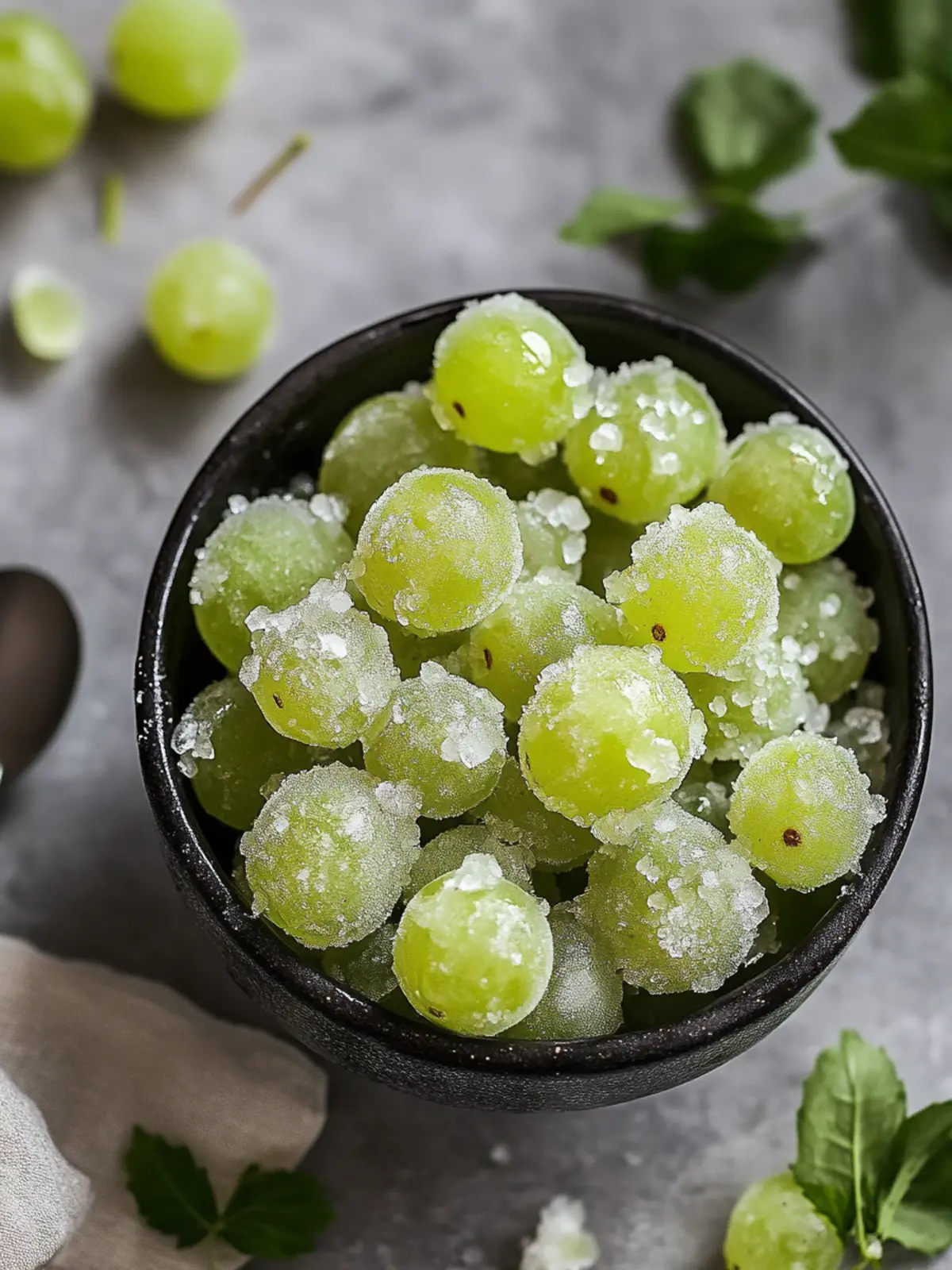 Candied Frozen Sour Grapes