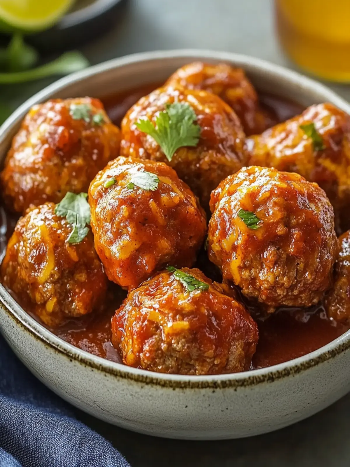 Sweet and Spicy Enchilada Meatballs