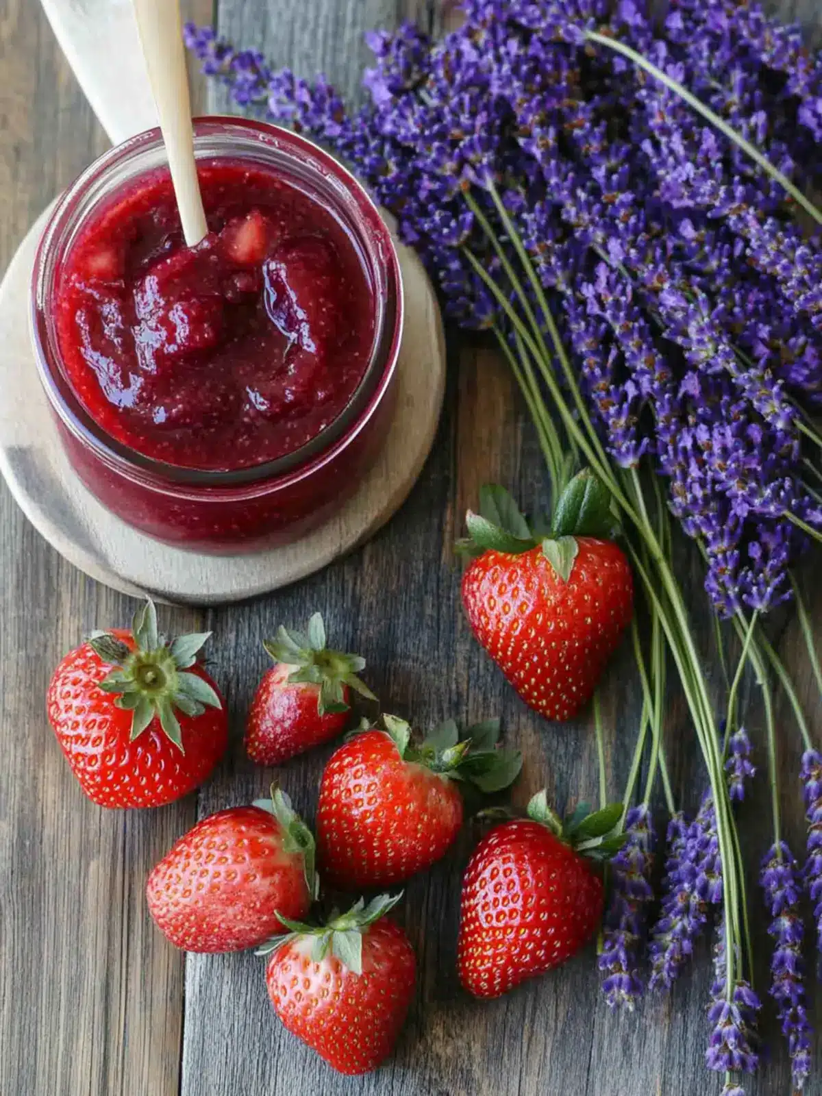 Strawberry lavender jam