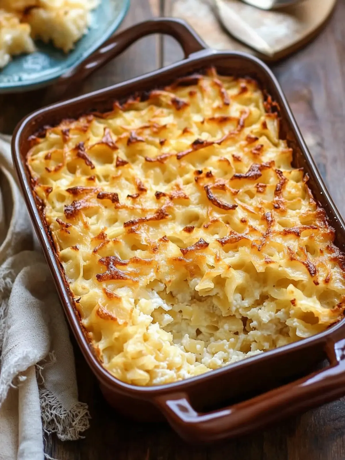 Noodle Kugel with Cottage Cheese