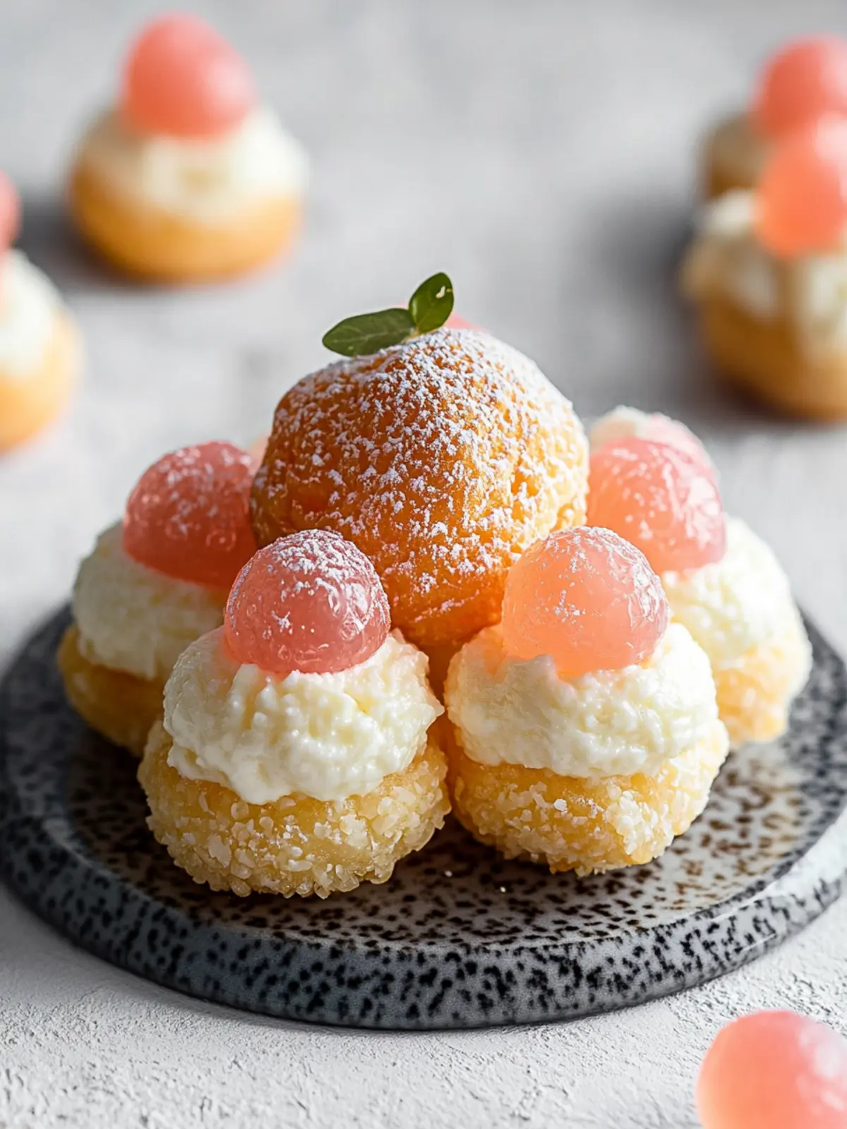 Lychee Jelly Cream Puffs