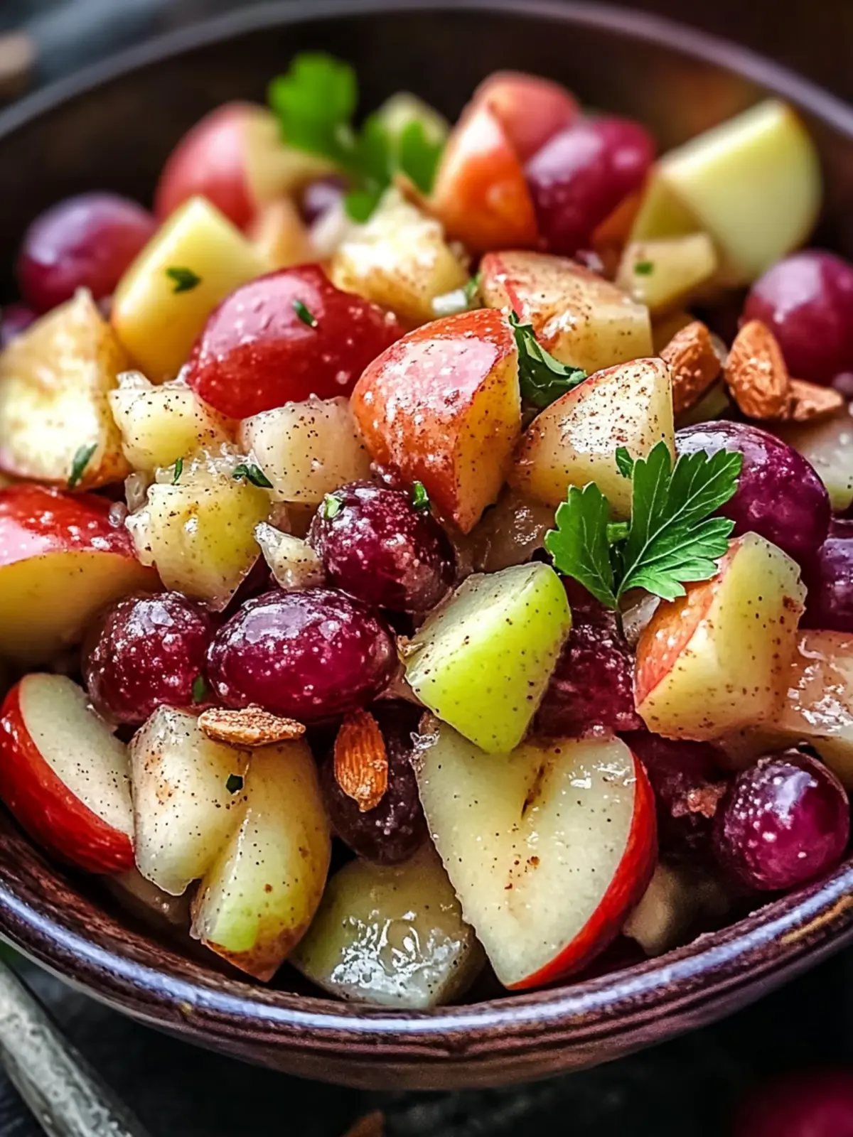 Cinnamon Apple Grape Salad