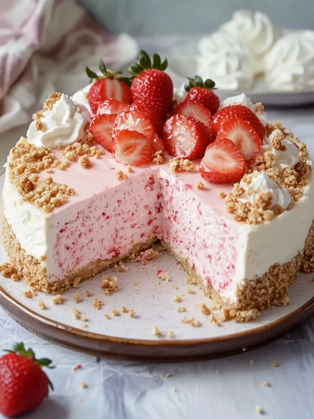Strawberry Crunch Cheesecake