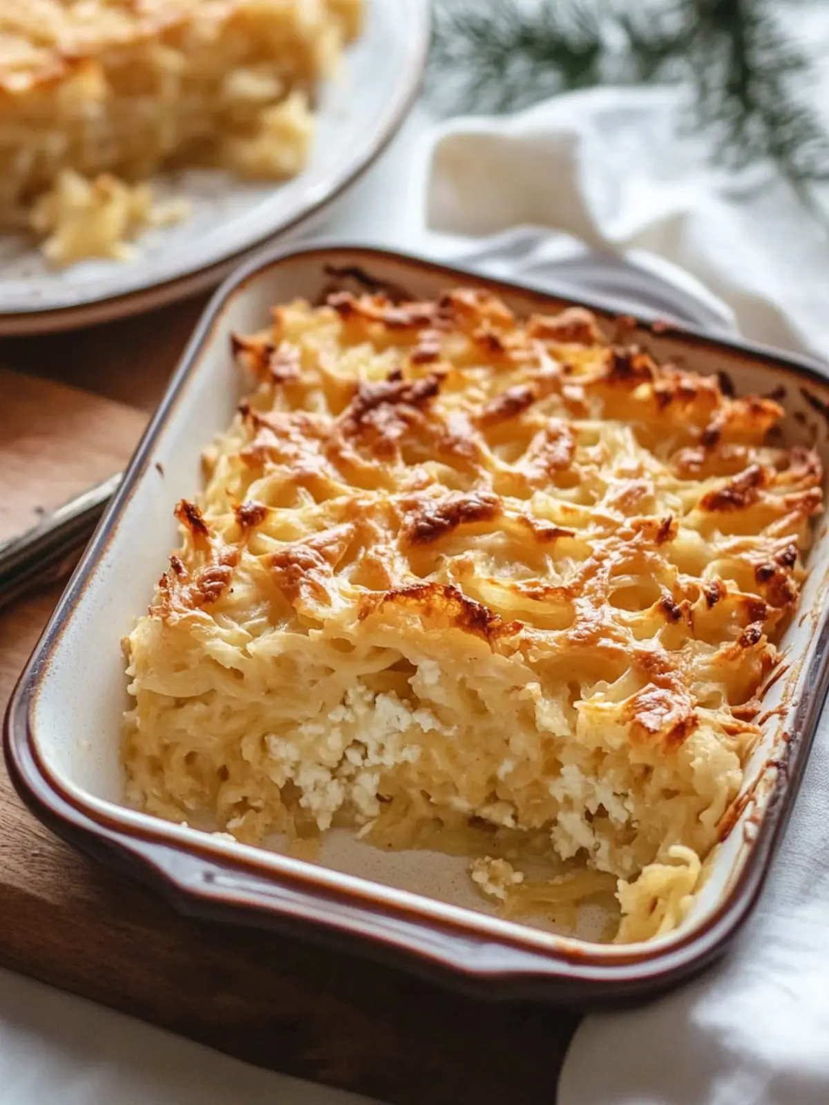Noodle Kugel with Cottage Cheese