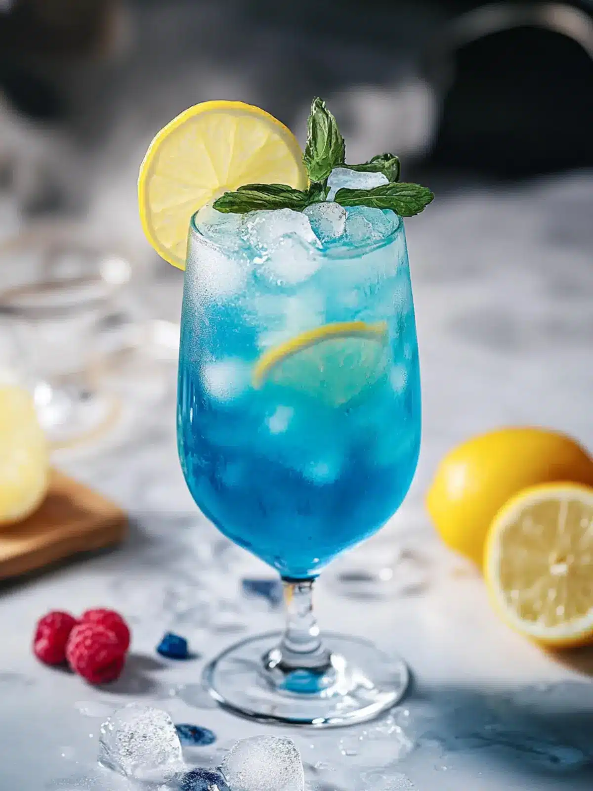 Blue Lagoon Mocktail