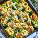 Sheet Pan Broccoli Tortellini Bake