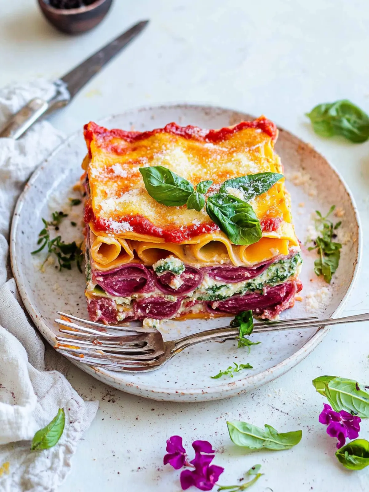Vegan Rainbow Lasagne