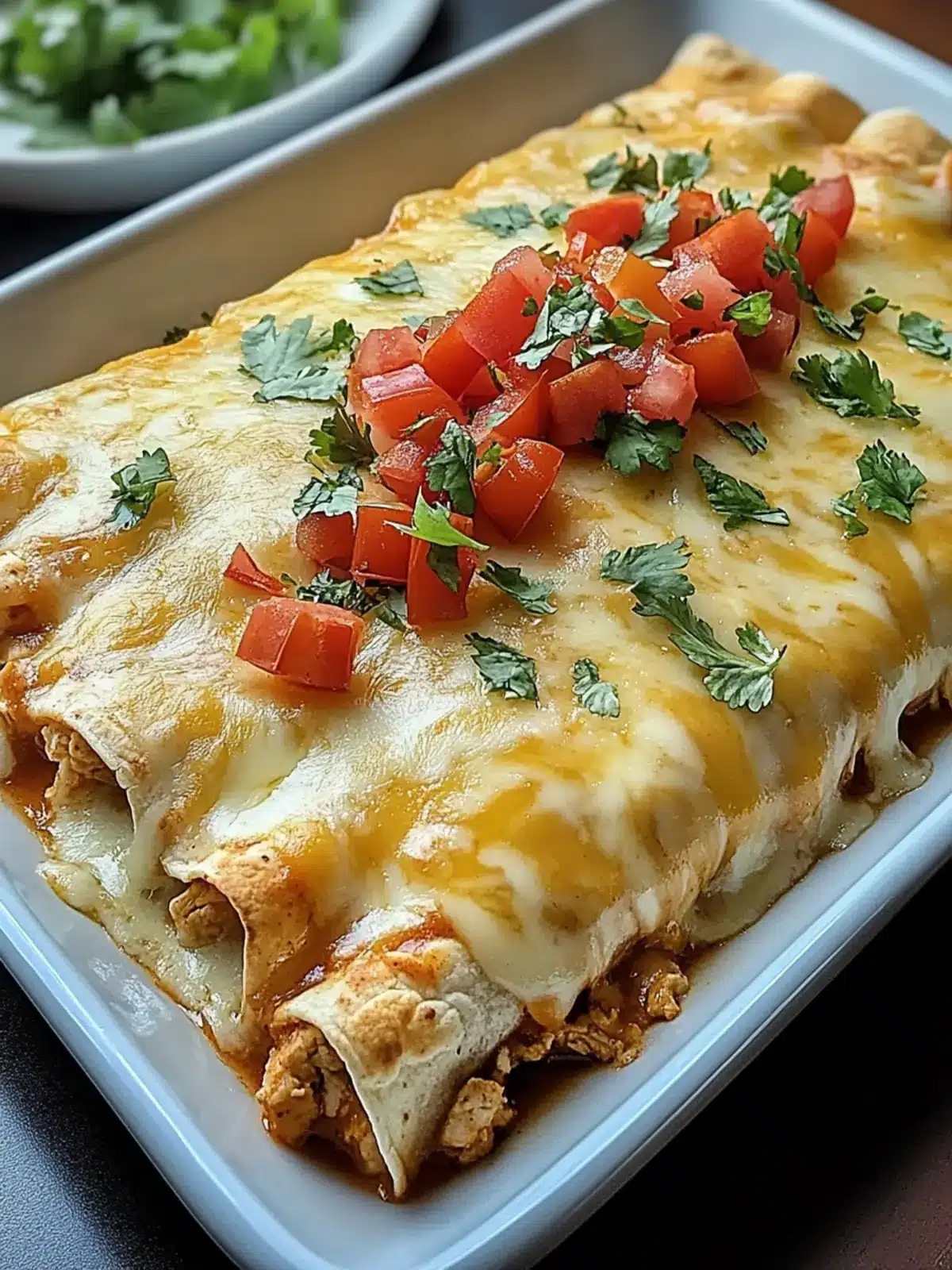Queso Chicken Enchiladas