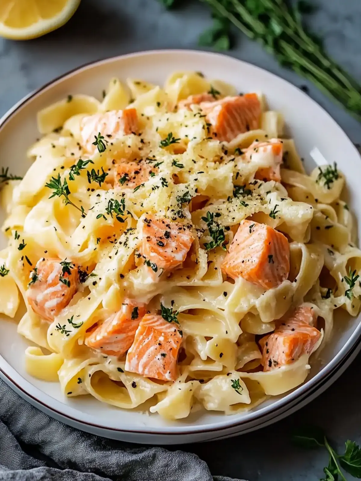 Salmon Pasta Without Cream