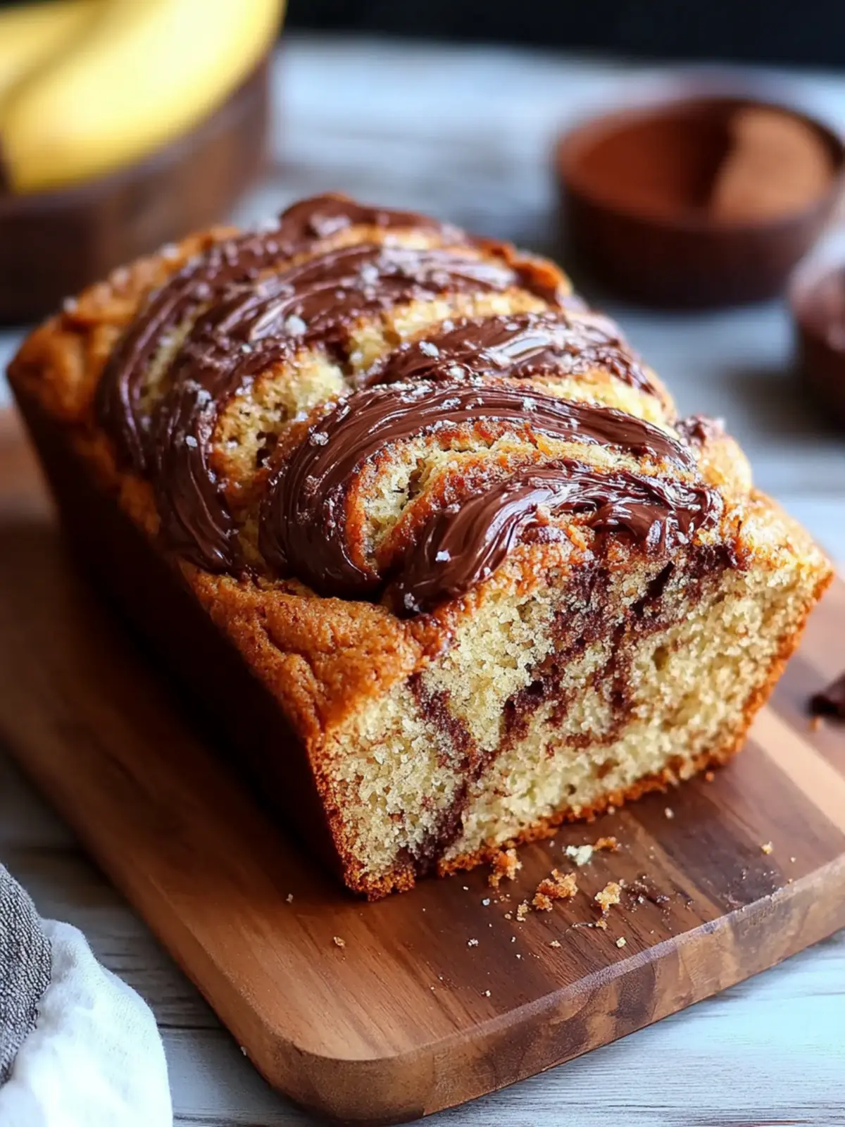 Nutella Swirl Banana Bread