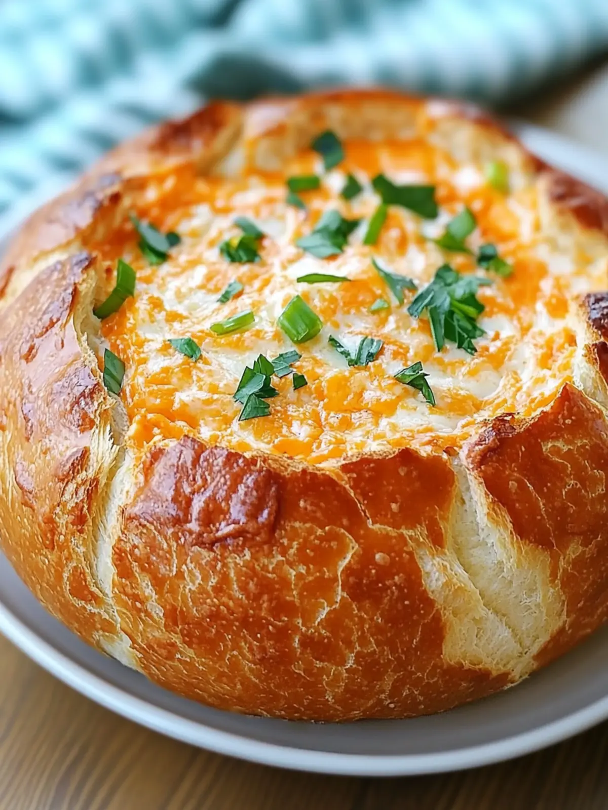 Buffalo Chicken Dip Bread Bowl