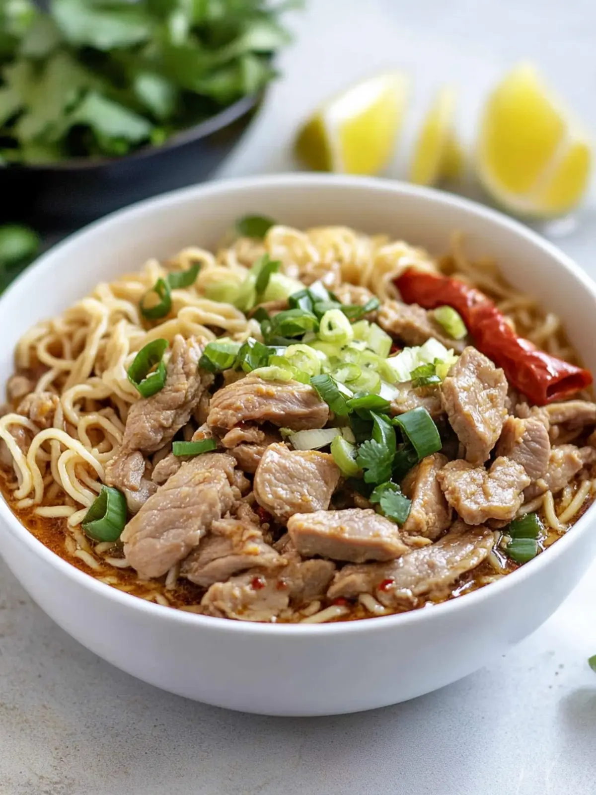 Easy Spicy Pork Noodles