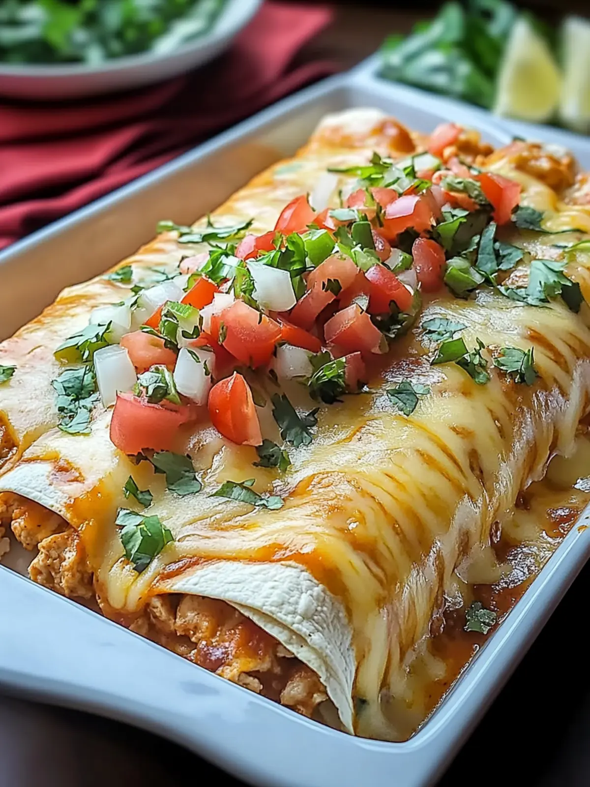 Queso Chicken Enchiladas