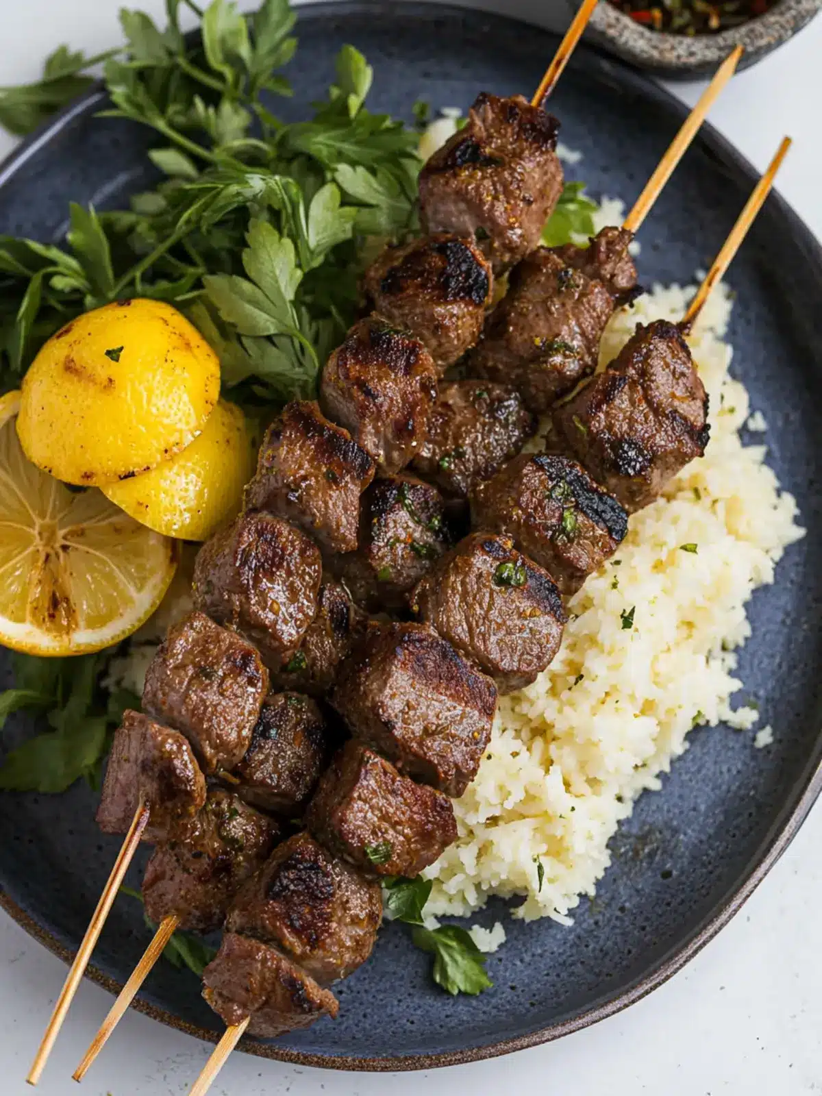 Grilled Lamb Kebabs with Preserved Lemon