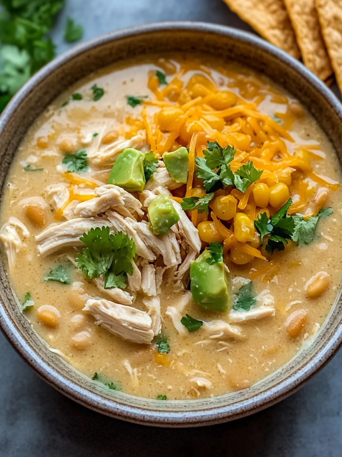 Creamy Crockpot White Chicken Chili