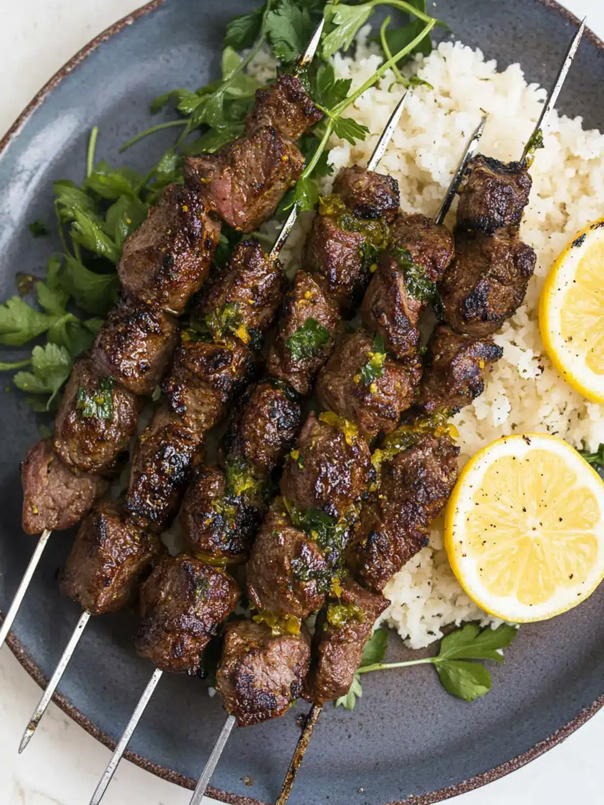 Grilled Lamb Kebabs with Preserved Lemon