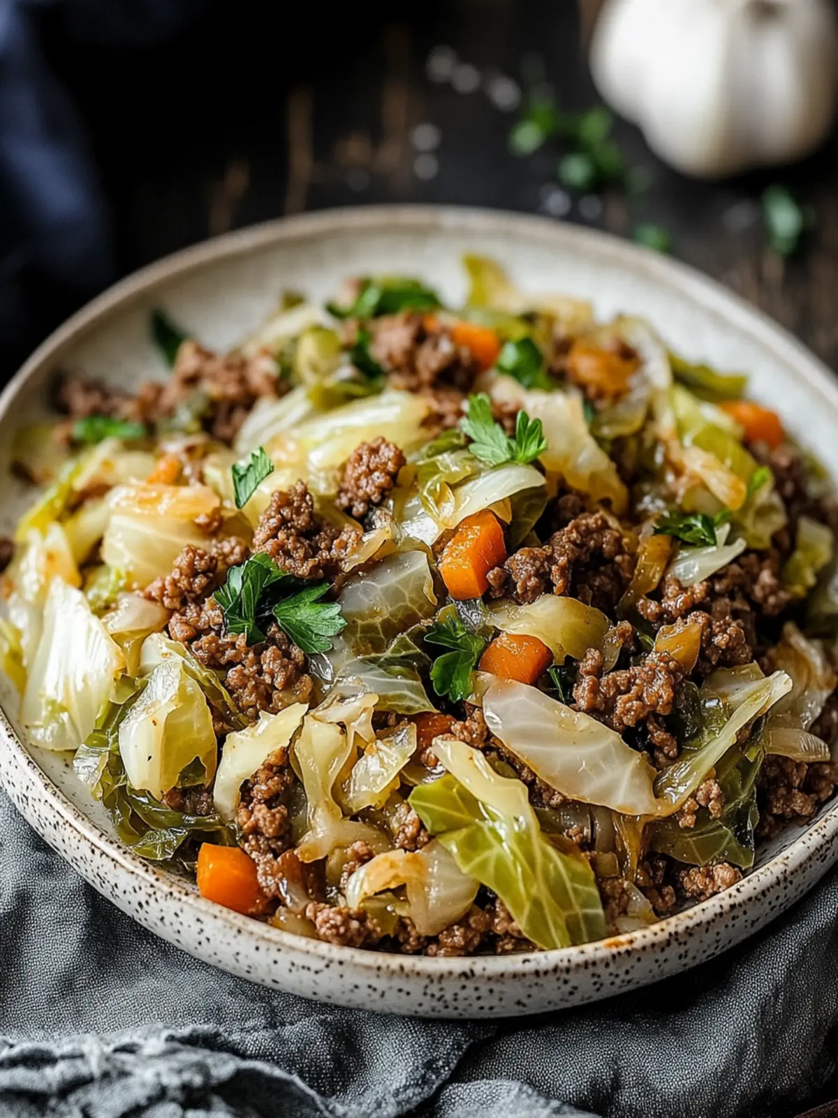 Irish Ground Beef and Cabbage