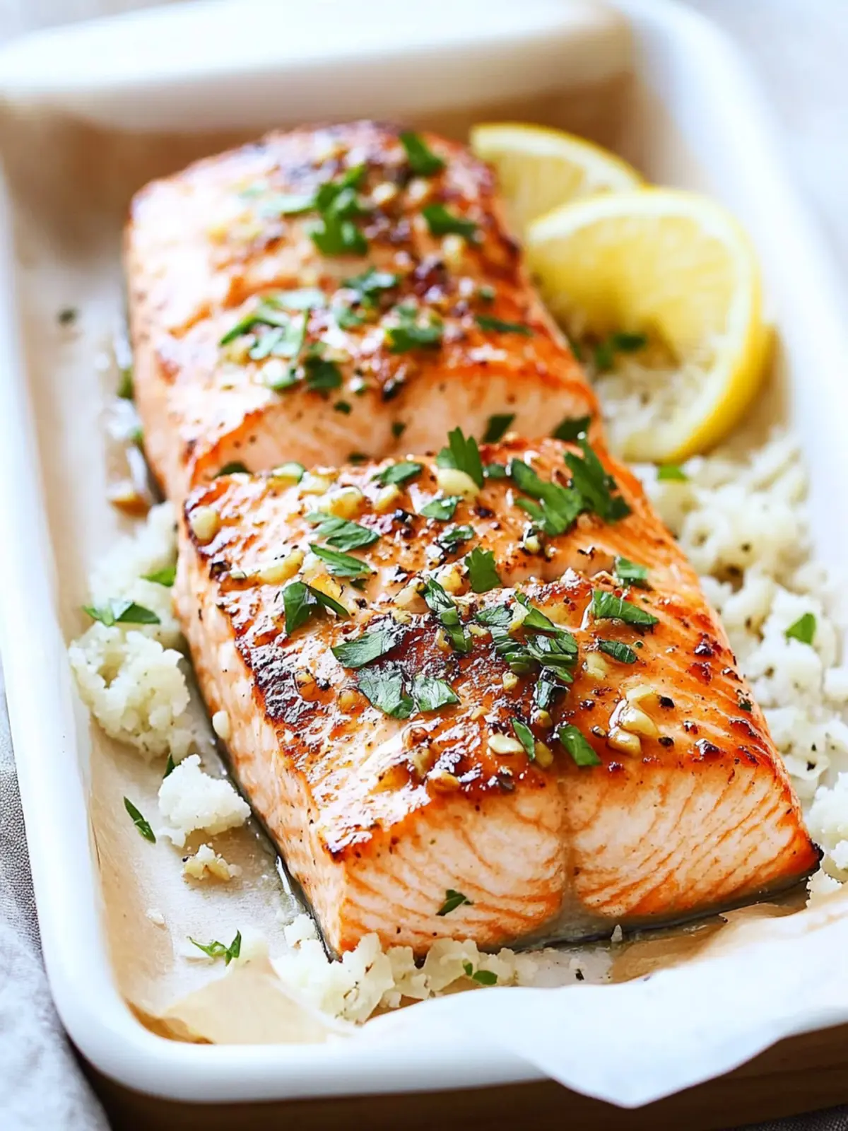 Ginger Garlic Baked Salmon