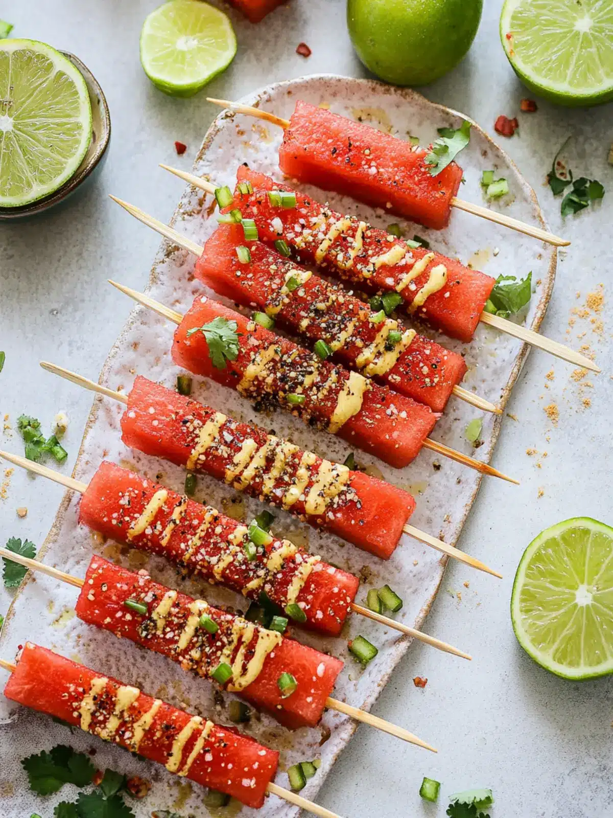 Watermelon Tajin Skewers