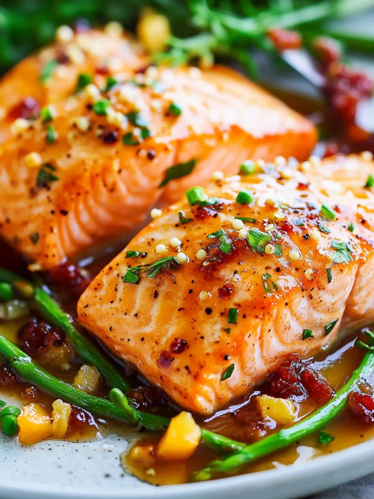 Apricot Dijon Glazed Salmon
